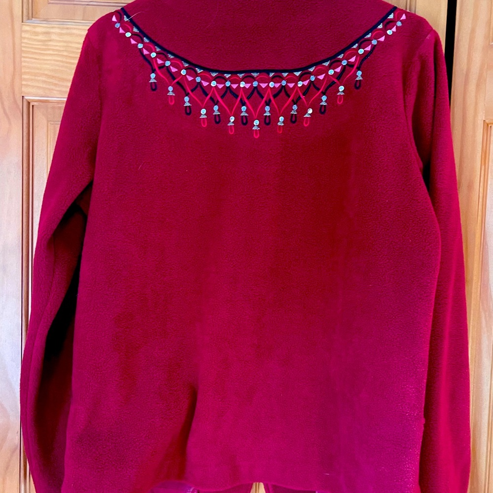 Bob Mackie wearable art fleece jacket - Picture 3 of 7